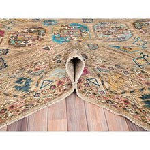Load image into Gallery viewer, 8&#39;x10&#39; Firewood Brown, Soft and Velvet Wool, Afghan Ersari with Colorful Elephant Feet Design, Hand Knotted Dense Weave, Natural Dyes, Oriental Rug FWR517644