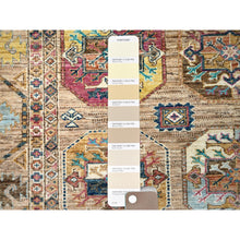 Load image into Gallery viewer, 8&#39;x10&#39; Firewood Brown, Soft and Velvet Wool, Afghan Ersari with Colorful Elephant Feet Design, Hand Knotted Dense Weave, Natural Dyes, Oriental Rug FWR517644