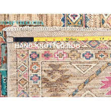 Load image into Gallery viewer, 8&#39;x10&#39; Firewood Brown, Soft and Velvet Wool, Afghan Ersari with Colorful Elephant Feet Design, Hand Knotted Dense Weave, Natural Dyes, Oriental Rug FWR517644