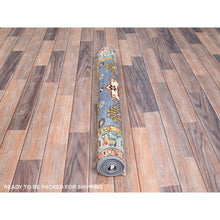 Load image into Gallery viewer, 3&#39;x5&#39; Steeple Gray, Hand Knotted, Pure Wool, Vegetable Dyes, Densely Woven Afghan Super Kazak with Geometric Elements, Oriental Rug FWR517848