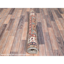 Load image into Gallery viewer, 3&#39;4&quot;x5&#39;1&quot; Side Walk Grey, Hand Knotted Super Kazak Triple Medallion, Vibrant Wool With Vegetable Dyes, Oriental Dense Weave Rug FWR517890