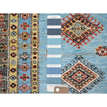 Load image into Gallery viewer, 3&#39;x5&#39;2&quot; Afton Blue, Hand Knotted, Super Kazak All Over Design, Natural Dyes, Super Fine Wool And Weave, Oriental Rug FWR517914