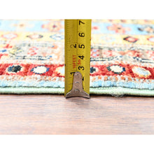 Load image into Gallery viewer, 3&#39;x5&#39;2&quot; Afton Blue, Hand Knotted, Super Kazak All Over Design, Natural Dyes, Super Fine Wool and Weave, Oriental Rug FWR517914