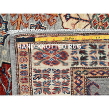 Load image into Gallery viewer, 4&#39;x6&#39; Eerie Black, Herati with All Over Fish Mahi Design, 250 KPSI Super Fine Weave, Extra Soft Wool Hand Knotted, Oriental Rug FWR392358