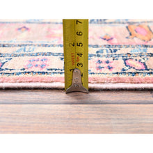 Load image into Gallery viewer, 4&#39;x6&#39; Pink Salt, Vegetable Dyes, Dense Weave Organic Wool, Hand Knotted Afghan Super Kazak With Tribal Geometric Medallions, Oriental Rug FWR517932