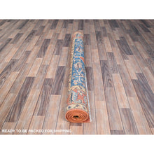 Load image into Gallery viewer, 4&#39;9&quot;x6&#39;6&quot; Persimmon Orange, Afghan Serapi Heriz Design Densely Weave, 100% Wool, Hand Knotted, Natural Dyes, Oriental Rug FWR518304