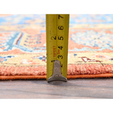 Load image into Gallery viewer, 4&#39;9&quot;x6&#39;6&quot; Persimmon Orange, Afghan Serapi Heriz Design Densely Weave, 100% Wool, Hand Knotted, Natural Dyes, Oriental Rug FWR518304
