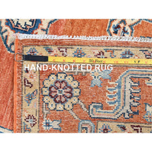 Load image into Gallery viewer, 4&#39;9&quot;x6&#39;7&quot; Bunny Gray, Hand Knotted Natural Dyes, Afghan Densely Woven Super Kazak With All Over Design, 100% Wool Oriental Rug FWR521352