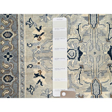 Load image into Gallery viewer, 3&#39;x4&#39;10&quot; Winter White, Densely Woven Natural Dyes Hand Knotted Afghan Serapi Heriz Design, Oriental 100% Wool Rug FWR518334