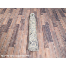 Load image into Gallery viewer, 3&#39;x4&#39;10&quot; Grandma and Dolphin Gray, Extra Soft Wool Serapi Heriz Design, Hand Knotted and Densely Woven, Oriental Natural Dyes Rug FWR518340