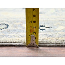 Load image into Gallery viewer, 3&#39;x4&#39;10&quot; Grandma and Dolphin Gray, Extra Soft Wool Serapi Heriz Design, Hand Knotted and Densely Woven, Oriental Natural Dyes Rug FWR518340