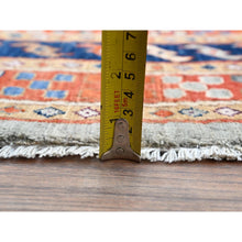 Load image into Gallery viewer, 8&#39;x8&#39; Distant Star Gray, Armenian Inspired Caucasian Design, All Over Small Birds Figurines, 200 Kpsi, Natural Dyes, 100% Wool, Hand Knotted, Oriental Round Rug FWR518472