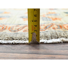 Load image into Gallery viewer, 8&#39;x8&#39; Seared Gray, Extra Soft Wool 200 Kpsi, Armenian Inspired Caucasian Design, Vegetable Dyes, Hand Knotted, Round Oriental Rug FWR518478