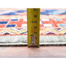 Load image into Gallery viewer, 12&#39;x12&#39; Stormy Sky Gray, Dense Weave And Natural Dyes, All Wool, 200 Kpsi, Armenian Inspired Caucasian Design And Small Bird Figurines, Square Hand Knotted Oriental Rug FWR518490