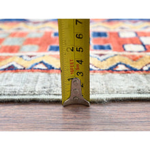 Load image into Gallery viewer, 10&#39;x10&#39; Krypton Gray, Blue Border, Hand Knotted Armenian Inspired Kazak All Over Birds Figurines, 200kpsi, Pure Wool And Natural Dyes, Densely Woven Square Oriental Rug FWR518496