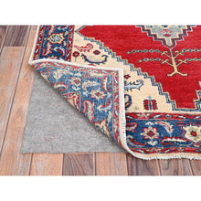 Load image into Gallery viewer, 3&#39;10&quot;x5&#39;8&quot; Snowbound White, Hand Knotted Afghan Kazak Densely Woven, Soft And Vibrant Wool Natural Dyes, Oriental Rug FWR518610