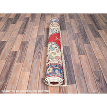 Load image into Gallery viewer, 3&#39;10&quot;x5&#39;8&quot; Snowbound White, Hand Knotted Afghan Kazak Densely Woven, Soft And Vibrant Wool Natural Dyes, Oriental Rug FWR518610