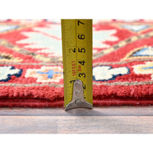 Load image into Gallery viewer, 2&#39;7&quot;x8&#39; Toreador Red, Soft And Velvety Wool, Hand Knotted, Densely Woven, Special Kazak With Afghan Ersari Elephant Feet Design, Vegetable Dyes, Oriental Wide Runner Rug FWR518742