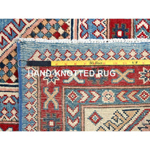 Load image into Gallery viewer, 10&#39;x13&#39;8&quot; Crystal Teal Blue, Afghan Special Kazak With All Over Medallions, Natural Dyes, Hand Knotted, Dense Weave Natural Wool, Oriental Rug FWR518850