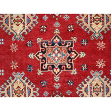Load image into Gallery viewer, 12&#39;x15&#39;9&quot; Lattice Red, Hand Knotted Afghan Special Kazak, All Over Geometric Design,  Densely Woven, Pure Wool, Natural Dyes Oversized Oriental Rug FWR518904