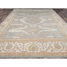 Load image into Gallery viewer, 10&#39;1&quot;x13&#39;8&quot; Gainsboro Gray, Extra Soft Wool With Flowing And Open Design, Natural Dyes, Hand Knotted, Denser Weave, Supple Collection Oushak Oriental Rug FWR519042