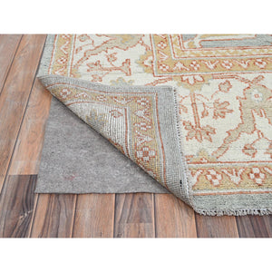 10'1"x13'8" Gainsboro Gray, Extra Soft Wool With Flowing And Open Design, Natural Dyes, Hand Knotted, Denser Weave, Supple Collection Oushak Oriental Rug FWR519042