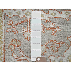 10'1"x13'8" Gainsboro Gray, Extra Soft Wool With Flowing And Open Design, Natural Dyes, Hand Knotted, Denser Weave, Supple Collection Oushak Oriental Rug FWR519042
