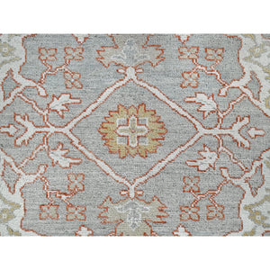 10'1"x13'8" Gainsboro Gray, Extra Soft Wool With Flowing And Open Design, Natural Dyes, Hand Knotted, Denser Weave, Supple Collection Oushak Oriental Rug FWR519042
