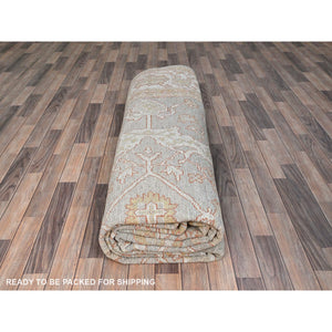 10'1"x13'8" Gainsboro Gray, Extra Soft Wool With Flowing And Open Design, Natural Dyes, Hand Knotted, Denser Weave, Supple Collection Oushak Oriental Rug FWR519042