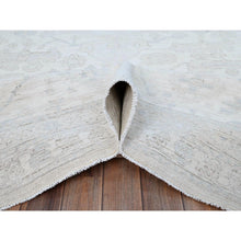 Load image into Gallery viewer, 10&#39;x13&#39;7&quot; Promenade White, Hand Knotted, Geometric Pattern, Soft To The Touch, Luxurious Wool, White Wash Peshawar, Chobi Oriental Rug FWR519066