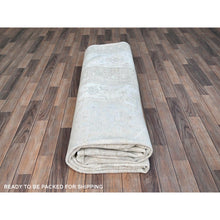 Load image into Gallery viewer, 10&#39;x13&#39;7&quot; Promenade White, Hand Knotted, Geometric Pattern, Soft To The Touch, Luxurious Wool, White Wash Peshawar, Chobi Oriental Rug FWR519066