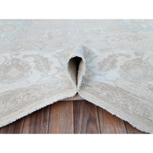 Load image into Gallery viewer, 9&#39;x11&#39;10&quot; Krypton Gray, White Wash Peshawar Chobi and Geometric Design, Natural Wool, Hand Knotted Soft to The Touch, Oriental Rug FWR519078