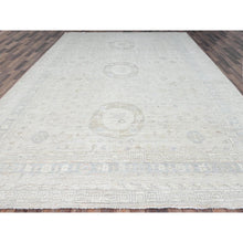 Load image into Gallery viewer, 9&#39;10&quot;x13&#39;10&quot; Dove White, White Wash Peshawar, Natural Dyes, Hand Knotted, Extra Soft Wool, Samarkand Inspired Design, Oriental Rug FWR519120