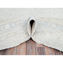 Load image into Gallery viewer, 9&#39;10&quot;x13&#39;10&quot; Dove White, White Wash Peshawar, Natural Dyes, Hand Knotted, Extra Soft Wool, Samarkand Inspired Design, Oriental Rug FWR519120