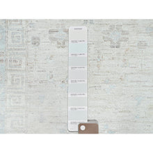 Load image into Gallery viewer, 9&#39;10&quot;x13&#39;10&quot; Dove White, White Wash Peshawar, Natural Dyes, Hand Knotted, Extra Soft Wool, Samarkand Inspired Design, Oriental Rug FWR519120