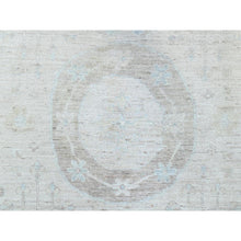 Load image into Gallery viewer, 9&#39;10&quot;x13&#39;10&quot; Dove White, White Wash Peshawar, Natural Dyes, Hand Knotted, Extra Soft Wool, Samarkand Inspired Design, Oriental Rug FWR519120