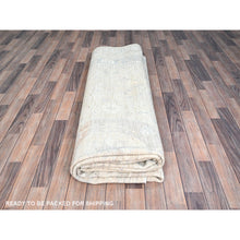 Load image into Gallery viewer, 9&#39;10&quot;x13&#39;10&quot; Dove White, White Wash Peshawar, Natural Dyes, Hand Knotted, Extra Soft Wool, Samarkand Inspired Design, Oriental Rug FWR519120