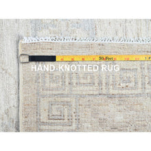 Load image into Gallery viewer, 9&#39;10&quot;x13&#39;10&quot; Dove White, White Wash Peshawar, Natural Dyes, Hand Knotted, Extra Soft Wool, Samarkand Inspired Design, Oriental Rug FWR519120
