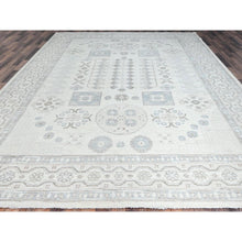 Load image into Gallery viewer, 10&#39;x13&#39;6&quot; Honeydew White, Khotan Design, White Wash Peshawar With Faded Colors, All Natural Wool, Hand Knotted, Natural Dyes, Oriental Rug FWR519126