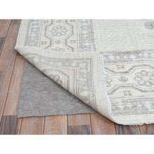 Load image into Gallery viewer, 10&#39;x13&#39;6&quot; Honeydew White, Khotan Design, White Wash Peshawar With Faded Colors, All Natural Wool, Hand Knotted, Natural Dyes, Oriental Rug FWR519126