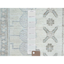 Load image into Gallery viewer, 10&#39;x13&#39;6&quot; Honeydew White, Khotan Design, White Wash Peshawar With Faded Colors, All Natural Wool, Hand Knotted, Natural Dyes, Oriental Rug FWR519126