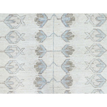 Load image into Gallery viewer, 10&#39;x13&#39;6&quot; Honeydew White, Khotan Design, White Wash Peshawar With Faded Colors, All Natural Wool, Hand Knotted, Natural Dyes, Oriental Rug FWR519126