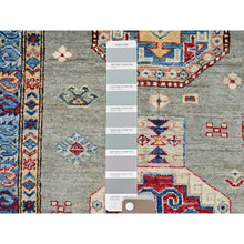 Load image into Gallery viewer, 8&#39;10&quot;x11&#39;9&quot; Wrought Iron Gray and Shoji White, Soft Pure Wool, Vegetable Dyes, Afghan Super Kazak with All Over Medallions, Hand Knotted, Oriental Rug FWR519240