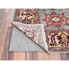 Load image into Gallery viewer, 6&#39;1&quot;x9&#39;6&quot; Metallic Gray, All Over Design, Vegetable Dyes, Soft Wool, Densely Woven, Afghan Hand Knotted Super Kazak Oriental Rug FWR519348