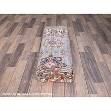 Load image into Gallery viewer, 6&#39;1&quot;x9&#39;6&quot; Metallic Gray, All Over Design, Vegetable Dyes, Soft Wool, Densely Woven, Afghan Hand Knotted Super Kazak Oriental Rug FWR519348