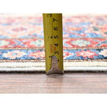 Load image into Gallery viewer, 6&#39;x9&#39;3&quot; Heron White, Natural Dyes, Densely Woven Organic Wool, Hand Knotted Afghan Super Kazak Geometric Elements Oriental Rug FWR519354
