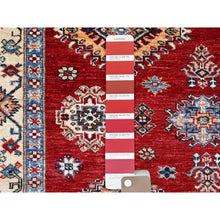 Load image into Gallery viewer, 6&#39;x8&#39;8&quot; Fire Brick Red, Afghan Tribal Super Kazak With All Over Medallions, Natural Dyes, Soft And Velvety Pure Wool, Hand Knotted, Oriental Rug FWR519360