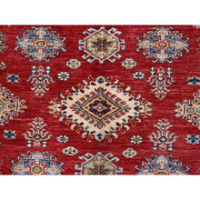 Load image into Gallery viewer, 6&#39;x8&#39;8&quot; Fire Brick Red, Afghan Tribal Super Kazak With All Over Medallions, Natural Dyes, Soft And Velvety Pure Wool, Hand Knotted, Oriental Rug FWR519360
