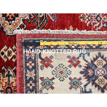 Load image into Gallery viewer, 6&#39;x8&#39;8&quot; Fire Brick Red, Afghan Tribal Super Kazak With All Over Medallions, Natural Dyes, Soft And Velvety Pure Wool, Hand Knotted, Oriental Rug FWR519360