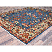 Load image into Gallery viewer, 8&#39;3&quot;x9&#39;9&quot; Faience Blue, Natural Dyes, Hand Knotted, Denser Weave, Natural Wool, All Over Heriz Design Oriental Rug FWR519450